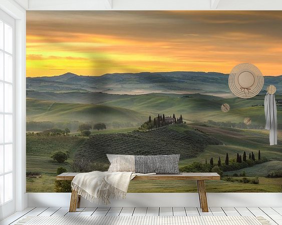 Voorbeeld van het werk in een kamer