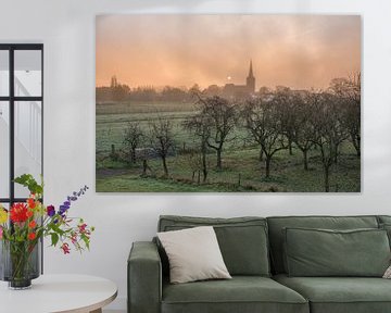 Oranje lucht boven Maurik sur Moetwil en van Dijk - Fotografie