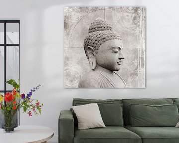 Boeddha Fine Art in zwart en wit van Carmen Varo