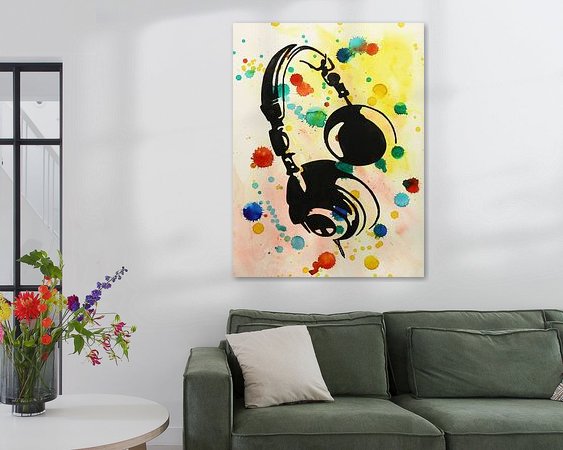 Voorbeeld van het werk in een kamer