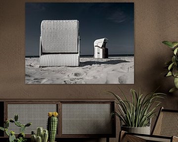 Beach chair on the Baltic Sea