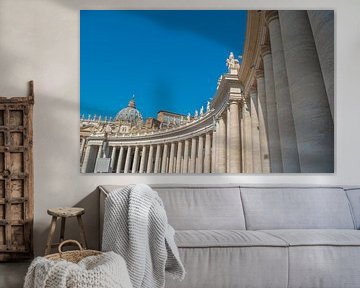 Columns and the Basilica of St. Peter's Square, Vatican by Castro Sanderson