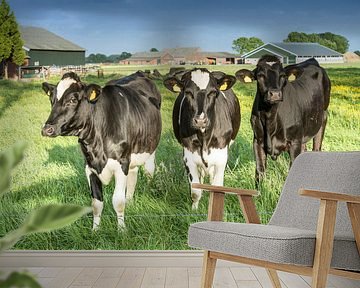 Koeien in een weiland van Egon Zitter
