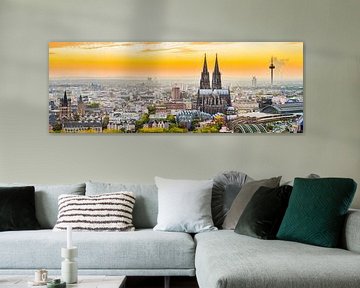 Panorama de Cologne au coucher du soleil sur Günter Albers