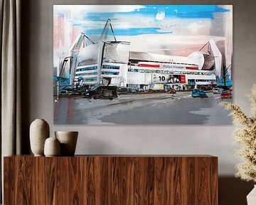 Philips stadion schilderij van Jos Hoppenbrouwers