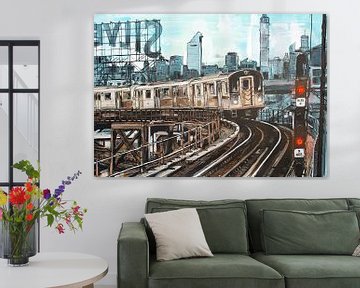 New York subway schilderij