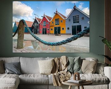 gekleurde huisjes in Zoutkamp van Hollandse Kijker