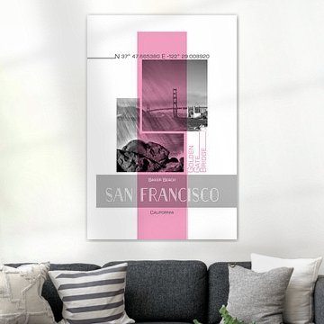 Poster Art SAN FRANCISCO Baker Beach