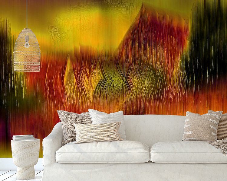 Voorbeeld van het werk in een kamer