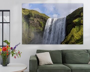 Skógafoss waterval, IJsland van Wigger Tims