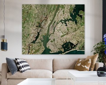 Satellietfoto van New York City, Verenigde Staten van Wigger Tims