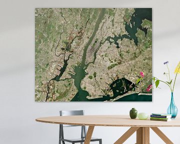 Image satellite de New York City, États-Unis