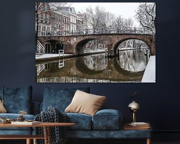 Smeebrug over Oudegracht Utrecht in de winter van Arthur Puls Photography