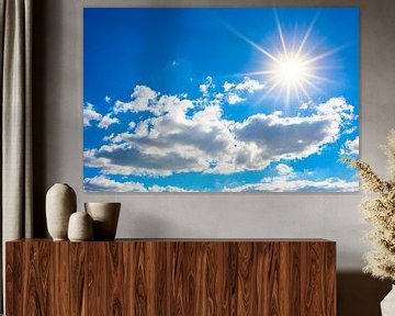 Lucht met zon en wolken van Günter Albers