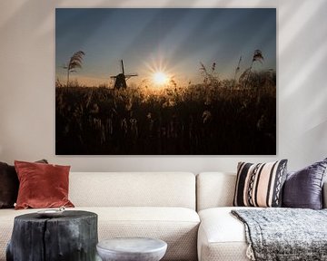 Mooie zonsopkomst bij molen van Moetwil en van Dijk - Fotografie