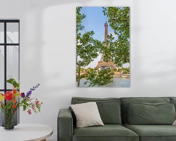 PARIS Eiffeltoren Aan de oevers van de Seine van Melanie Viola