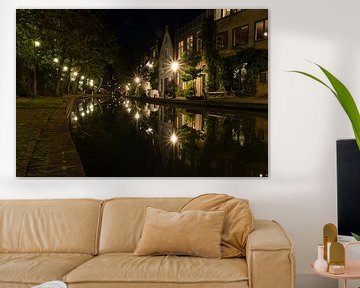 Sterne der Stadt und Reflexionen - Oudegracht, Utrecht, Niederlande