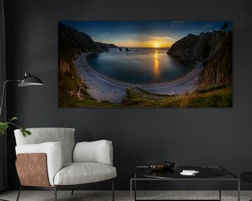 Panorama of Playa del Silencio by Wojciech Kruczynski