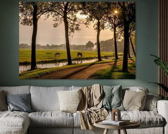 Voorbeeld van het werk in een kamer