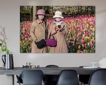 Toeristen op de Keukenhof van Egon Zitter