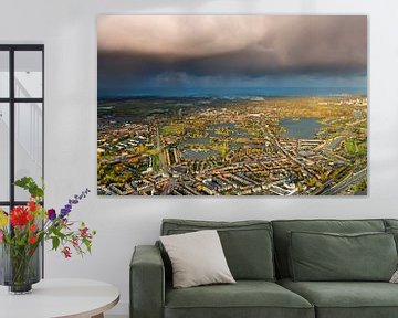 Luftbild von Bergsche Plassen und Hillegersberg in Rotterdam von Anton de Zeeuw
