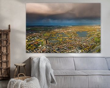 Luftbild von Bergsche Plassen und Hillegersberg in Rotterdam von Anton de Zeeuw
