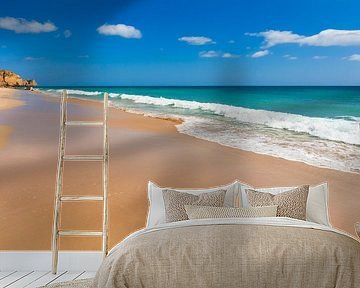 Sandy beach at the Algarve in Portugal by Werner Dieterich