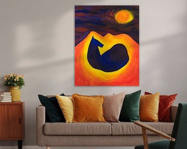 Voorbeeld van het werk in een kamer