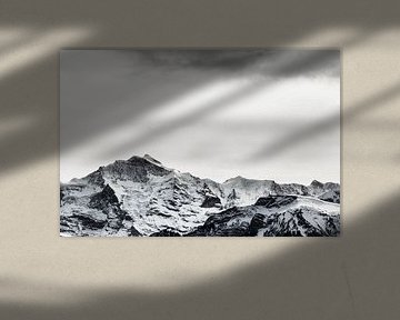 Schwarz-Weiß Berge in der Schweiz von Felix Brönnimann