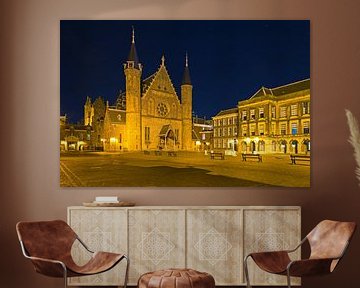 Nachtfoto Binnenhof te Den Haag van Anton de Zeeuw