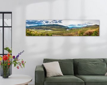 Panorama Landscape with Fraser River in British Columbia, Canada by Rietje Bulthuis