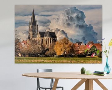 Clouds, Church, Thorn, Limburg,The Netherlands van Maarten Kost