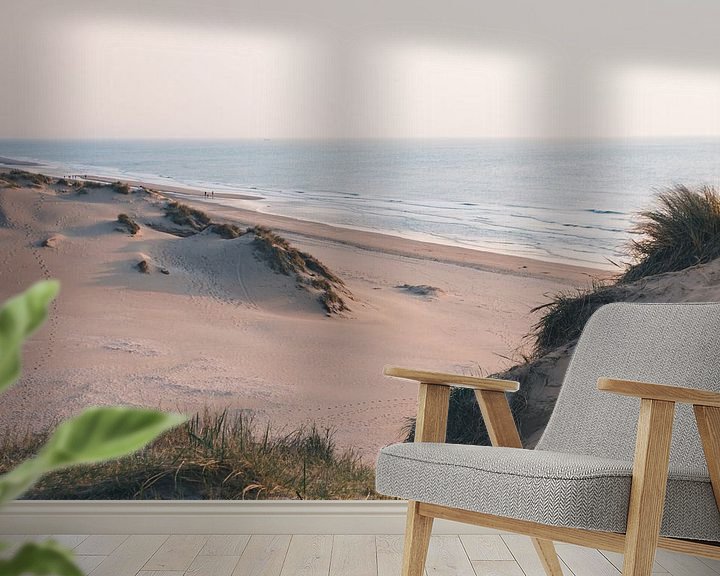 Sfeerimpressie behang: Nederlands strand van Kimberley Jekel