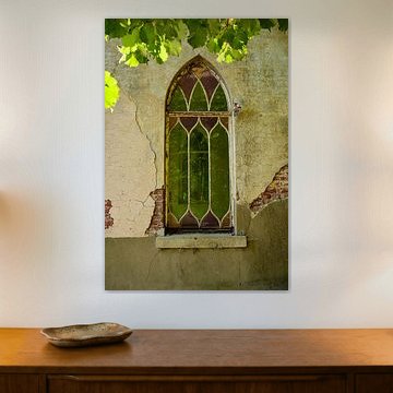 Antiek glas in lood venster