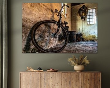 Bicyclette sur une ferme abandonnée urbex