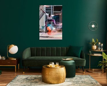 Voorbeeld van het werk in een kamer