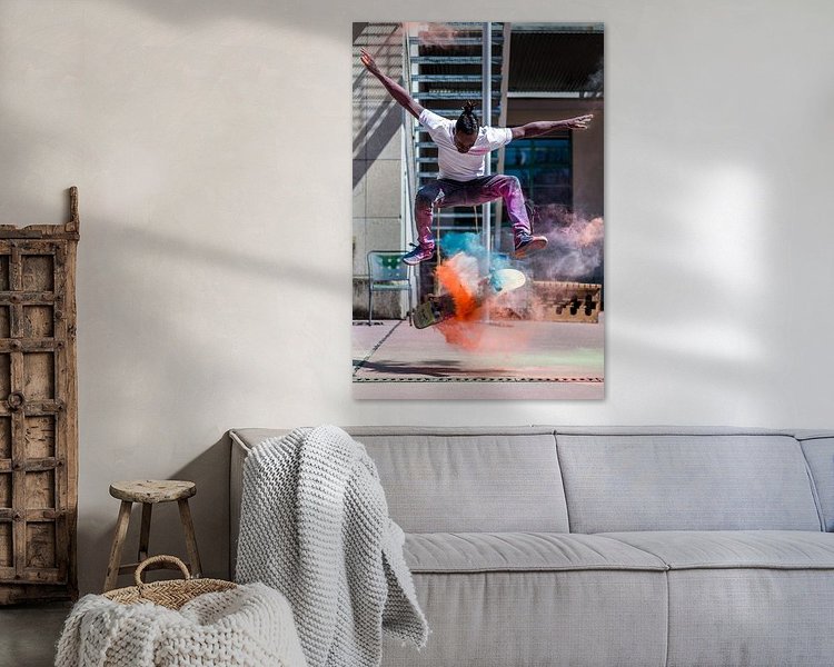 Voorbeeld van het werk in een kamer