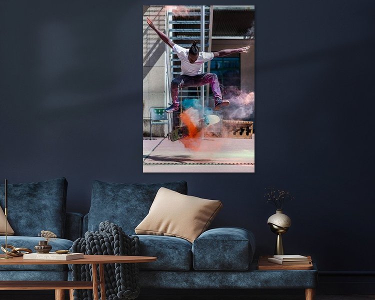 Voorbeeld van het werk in een kamer