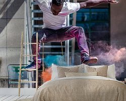Voorbeeld van het werk in een kamer