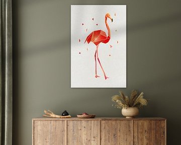Flamingo Low Poly von Felix Brönnimann