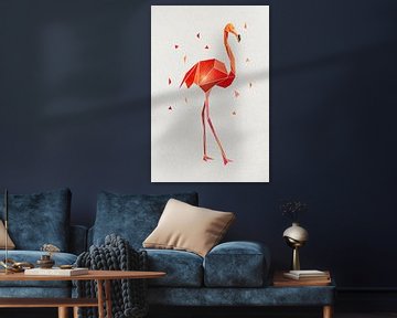 Flamingo Low Poly van Felix Brönnimann