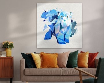 Eisbär Polygon Art von Felix Brönnimann