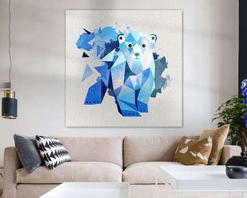 Eisbär Polygon Art by Felix Brönnimann