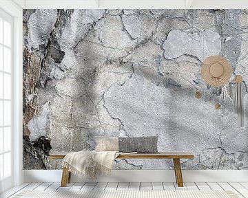 Oude, gebroken betonnen muur van Günter Albers