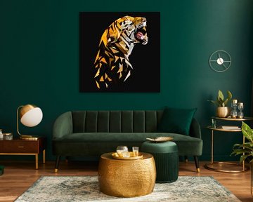 Coole Tijger Poster van Poster Art Shop