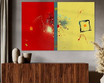 Abstract rood geel