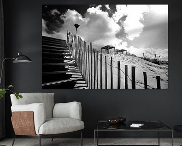 Duinen, Nederlandse kust (zwart-wit) van Rob Blok
