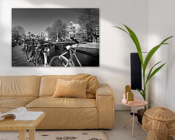 Amsterdam, Stadt der Fahrräder (Schwarz-Weiß)