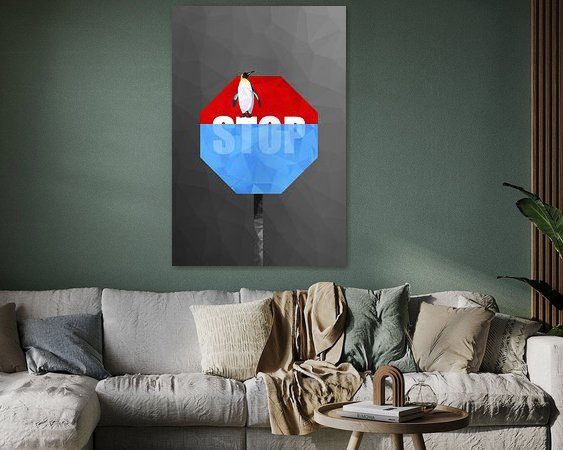 Voorbeeld van het werk in een kamer