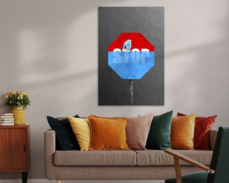 Voorbeeld van het werk in een kamer